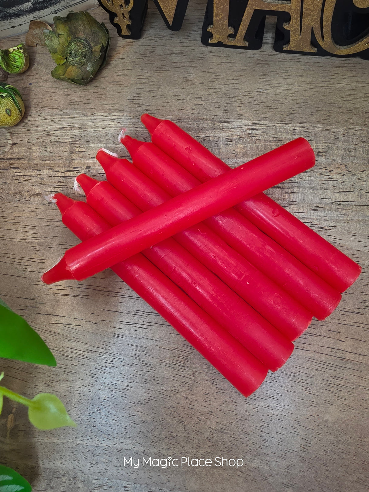 Red Taper Candles - Set of 6 - Handcrafted Home Decor