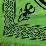 Green Phases of Moon Altar Cloth: Witch Decor (18"x18")