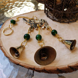 Brass Wind Chime with bells Elephant