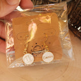 Zodiac Sign Earrings: Double-Sided Astrology Charm, Birthday Gift