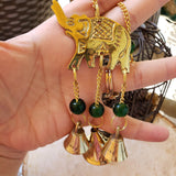 Brass Wind Chime with bells Elephant