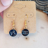 Zodiac Sign Earrings: Double-Sided Astrology Charm, Birthday Gift