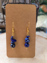 Bohemian Rose Quartz Crystal Earrings: Stacked Gemstone Dangle