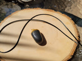 Handmade Black Tourmaline & Amethyst Crystal Pendant Necklace