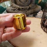 Handmade Ceramic Chime Candle Holder - Gold & Silver