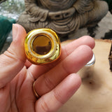 Handmade Ceramic Chime Candle Holder - Gold & Silver