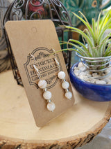Mother of Pearl Dangle Earrings: Hypoallergenic Beaded Earrings