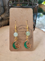 Crystal Moon Star Drop Earrings: Witch Jewelry