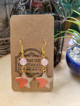 Crystal Star Charm Earrings: Stacked Stone Drop Earrings