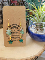 Crystal Drop Earrings: Stacked Stone Charm, Witch Jewelry