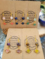 Planet Crystal Drop Earrings: Witch Jewelry Charm