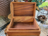 Goddess of Earth Wooden Carved 4x6" Box Crystal Storage Box Altar Decoration