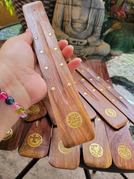 Zodiac Signs Wood Burner 10"L