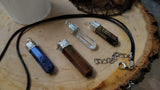 Single point Pencil Pendant Green Aventurine/Fluorite/Pyrite/Black Tourmaline
