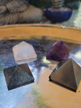 Hand Polished Quartz Pyramid (25mm-30mm), Energy Amplification