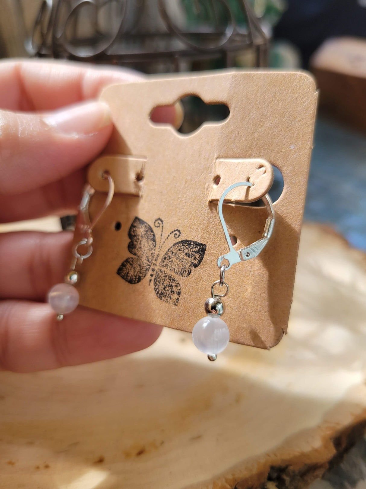 Selenite Earrings, Dangle Earrings , Crystal Jewelry
