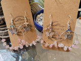 Bohemian Crystal Hoop Earrings: Butterfly Stone Jewelry