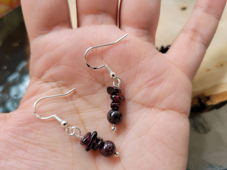 Bohemian Rose Quartz Crystal Earrings: Stacked Gemstone Dangle