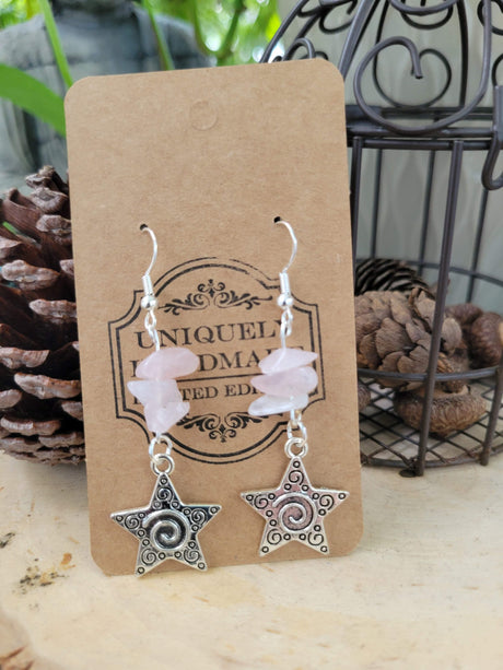 Crystal Drop Earrings: Stacked Stone Charm, Witch Jewelry