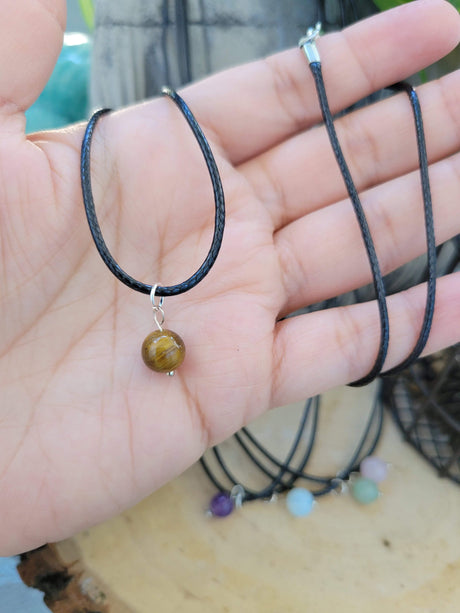Handmade Crystal Bead Pendant Necklace