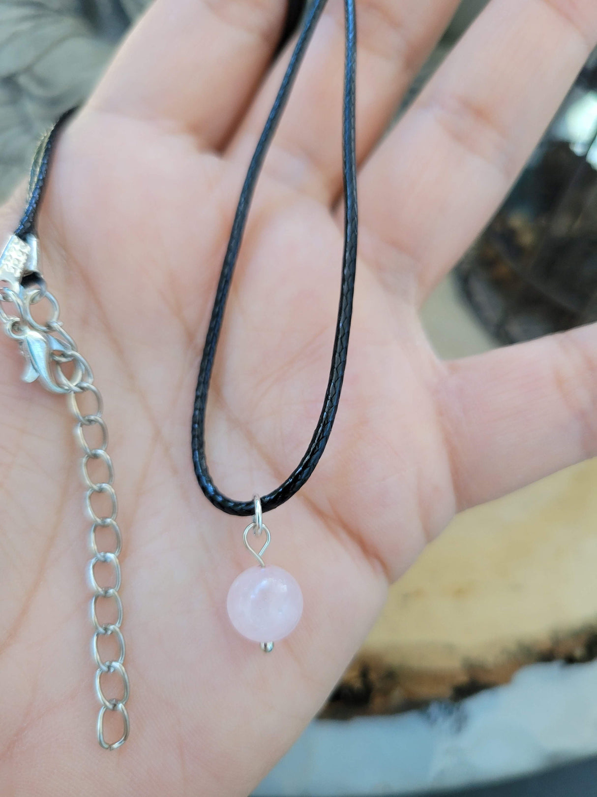 Handmade Crystal Bead Pendant Necklace
