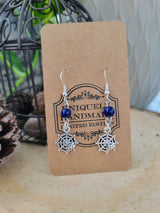 Halloween Dangle Earrings: Witch Charms, Gemstones, Hypoallergenic