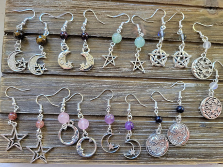 Crystal Charm Drop Earrings: Hypoallergenic Dangle Earrings