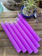 Taper Purple Candles: 6-Inch Vibrant Handmade Candle Set