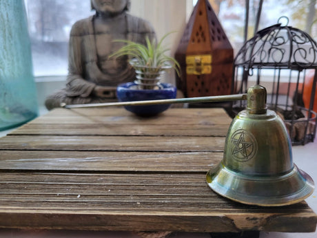Vintage Pentagram Metal Candle Snuffer/ Boho Décor / Witch altar Décor