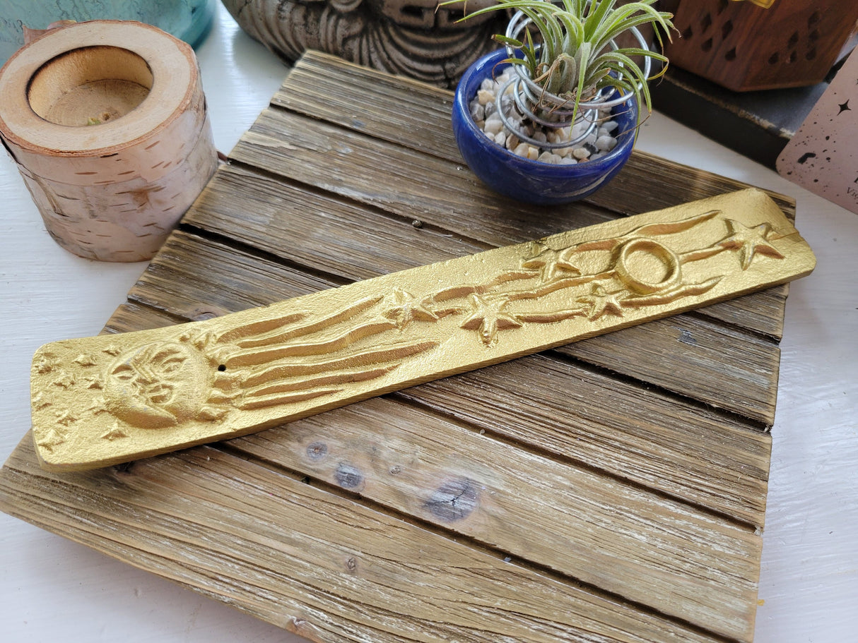 Metal Golden Sun/Moon Rays of Starts Stick/Cone Burner