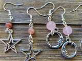 Crystal Charm Drop Earrings: Hypoallergenic Dangle Earrings