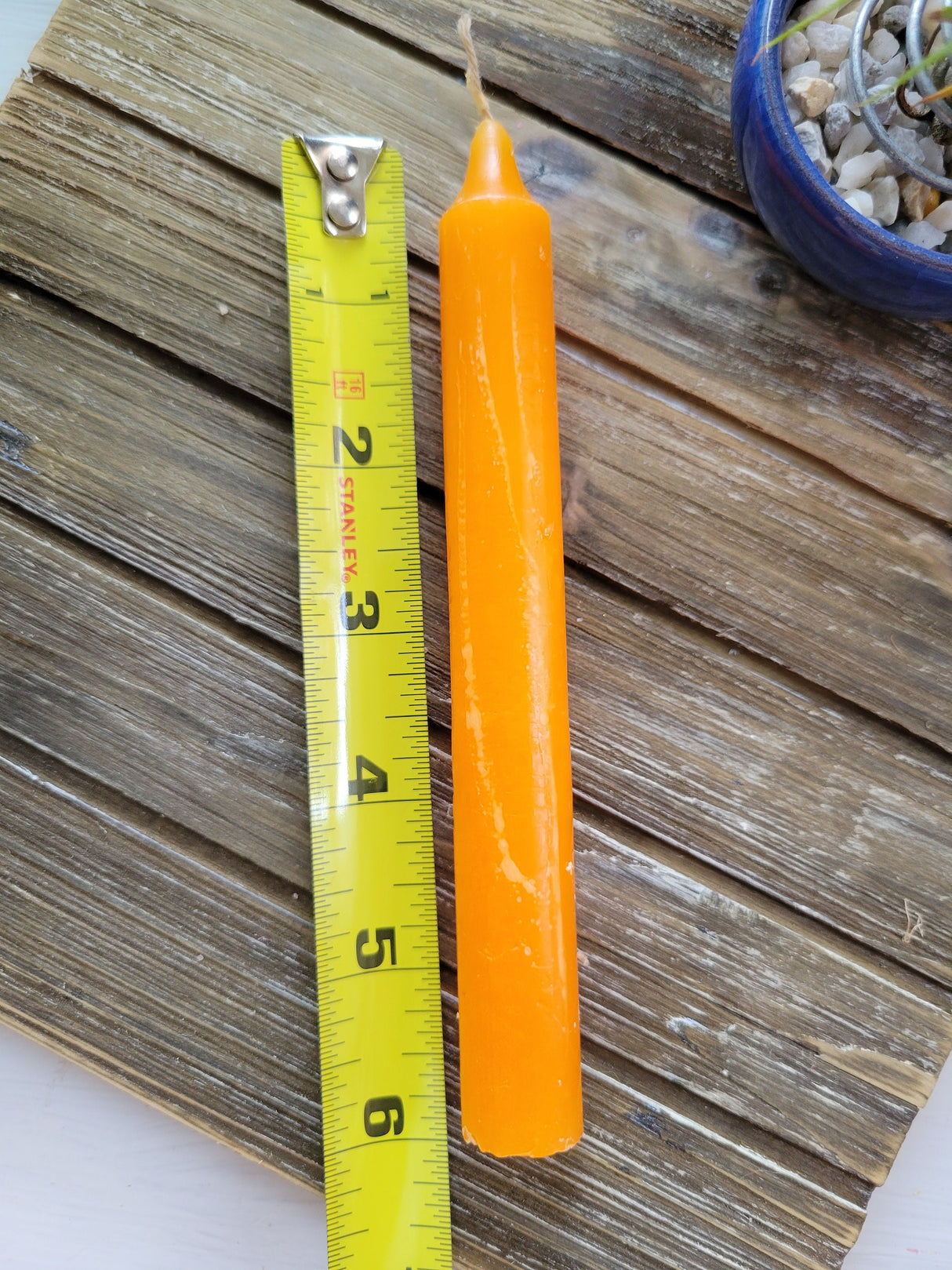 Orange Taper Candles - 6-Inch Handcrafted Set Handmade