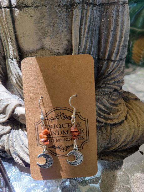 Crystal Drop Earrings: Stacked Stone Charm, Witch Jewelry