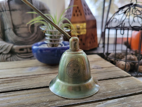 Vintage Pentagram Metal Candle Snuffer/ Boho Décor / Witch altar Décor