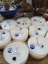 Evil Eye Tea Light Candles: Soy Wax Protection Candle Set (10 Pack)