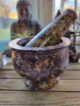 Soapstone Mortar & Pestle - Witchcraft, Kitchen Witchery, Incense Crafting