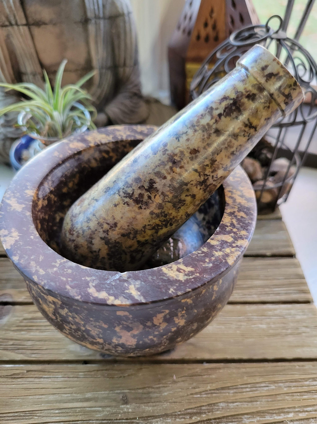 Soapstone Mortar & Pestle - Witchcraft, Kitchen Witchery, Incense Crafting