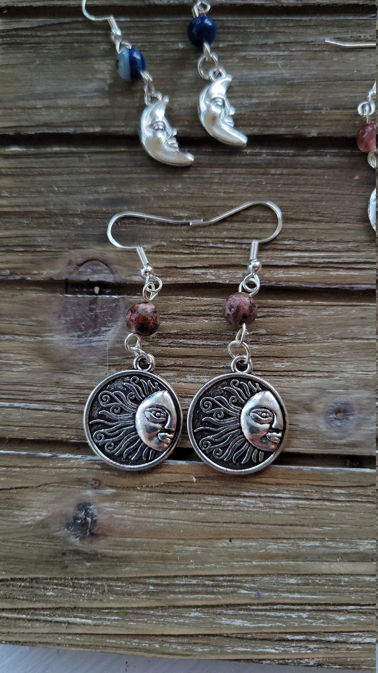 Crystal Drop Earrings: Stacked Stone Charms, Witch Jewelry