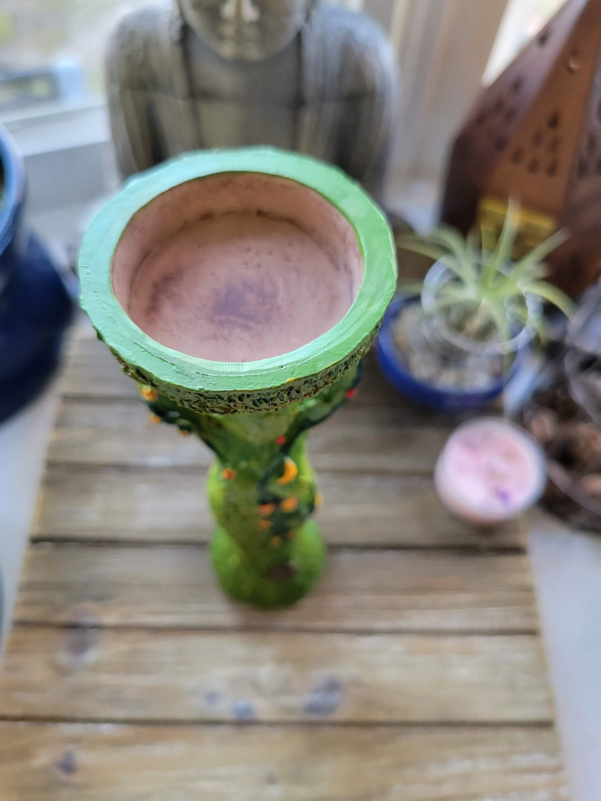 Gaia Goddess Candle Holder: Polyresin Altar Decoration