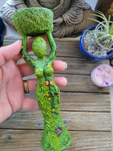 Gaia Goddess Candle Holder: Polyresin Altar Decoration