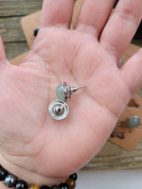 Stud Earrings, with Brass Findings, Half Round, Crystal Studs
