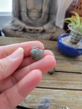 Labradorite Apple Pendant: Crystal Necklace with Cord