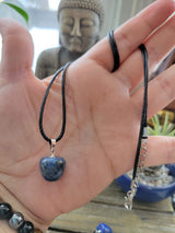 Lapis Lazuli Apple Pendant Necklace: Crystal Charm