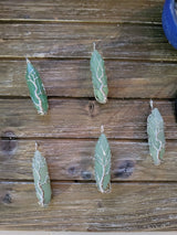 Green Aventurine Tree of Life Pendant: Wire Wrapped Crystal Jewelry