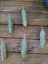 Green Aventurine Tree of Life Pendant: Wire Wrapped Crystal Jewelry