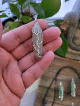 Green Aventurine Tree of Life Pendant: Wire Wrapped Crystal Jewelry