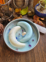 Soy Candles with Crystal chips 8 oz ,Aromatherapy/Candle - Handmade Tin Jar
