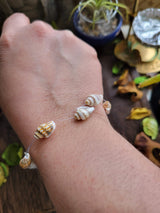 Spiral Shell Bead Bracelet: Braided Sea Witch Style