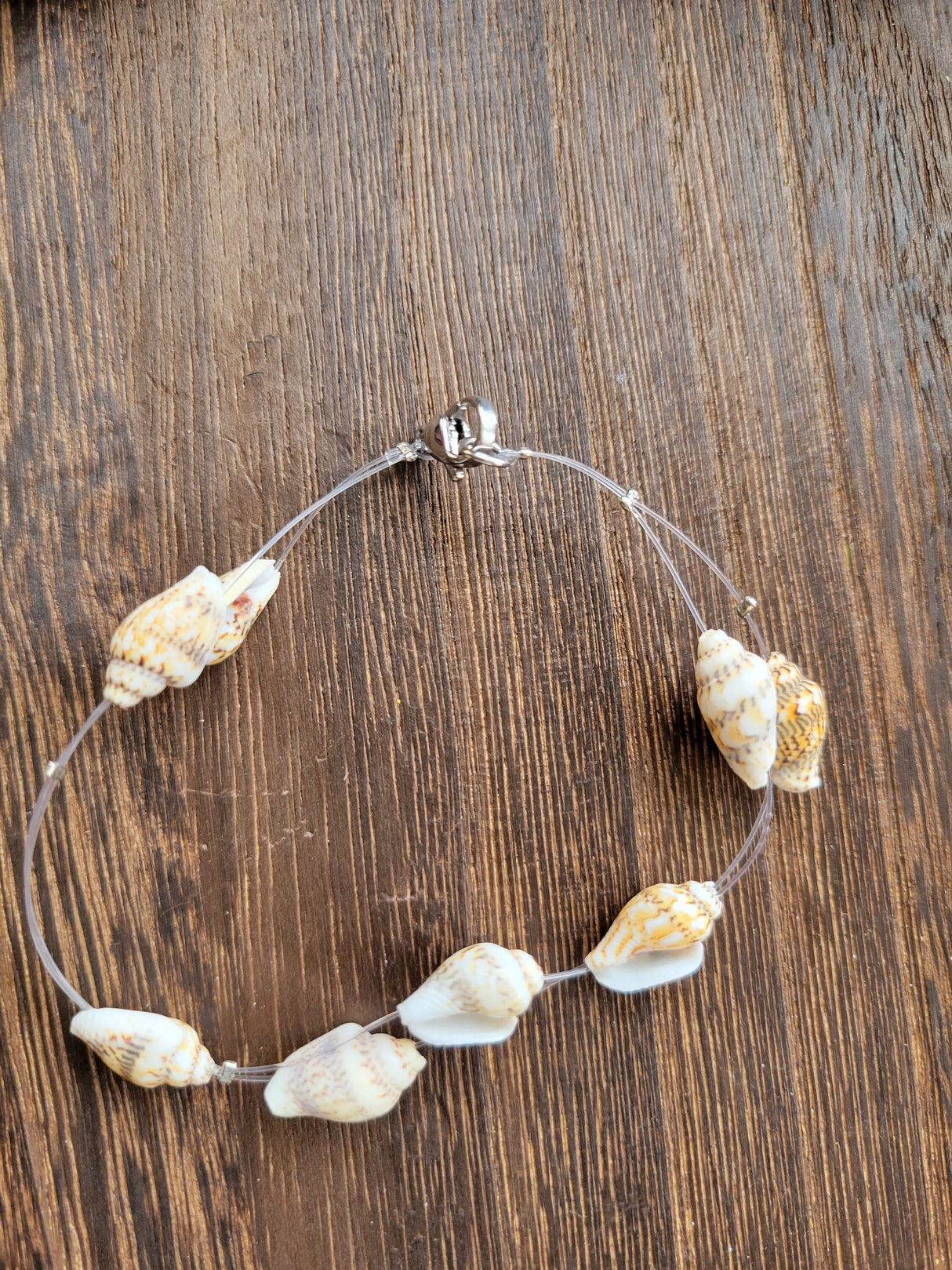 Spiral Shell Bead Bracelet: Braided Sea Witch Style