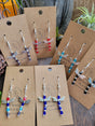 Handmade Glass Beaded Dragonfly Earrings: Silver Alloy Dangles